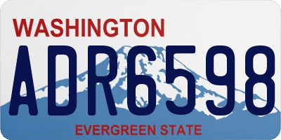 WA license plate ADR6598