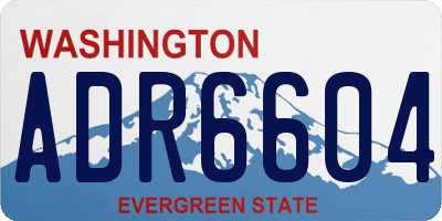WA license plate ADR6604