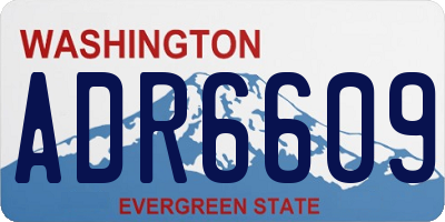 WA license plate ADR6609