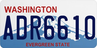 WA license plate ADR6610