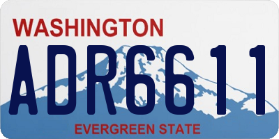 WA license plate ADR6611