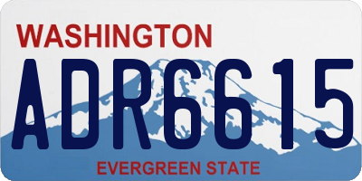 WA license plate ADR6615