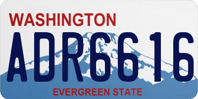 WA license plate ADR6616