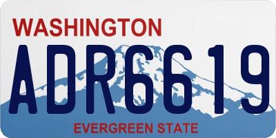 WA license plate ADR6619