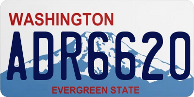 WA license plate ADR6620