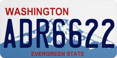 WA license plate ADR6622
