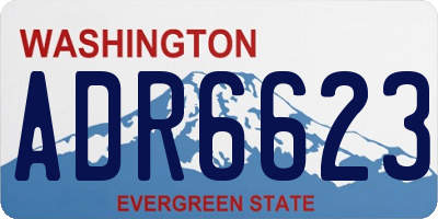 WA license plate ADR6623