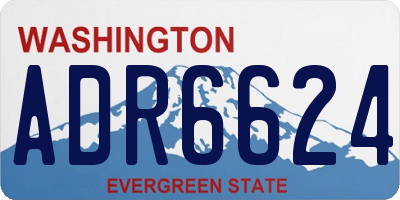 WA license plate ADR6624