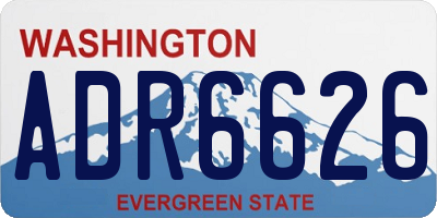 WA license plate ADR6626