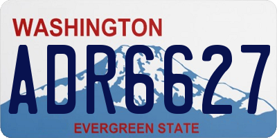 WA license plate ADR6627