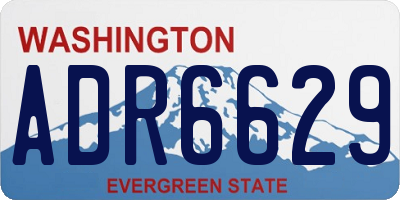 WA license plate ADR6629