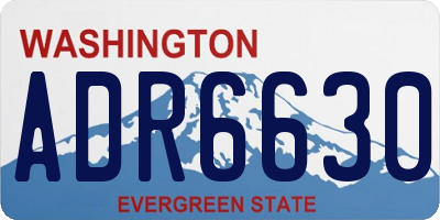 WA license plate ADR6630