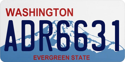 WA license plate ADR6631