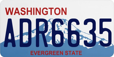 WA license plate ADR6635