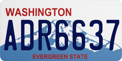 WA license plate ADR6637