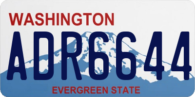 WA license plate ADR6644
