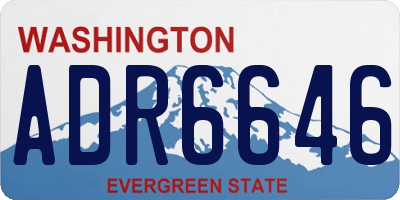 WA license plate ADR6646