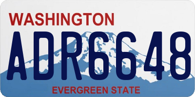 WA license plate ADR6648