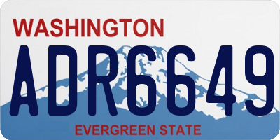 WA license plate ADR6649