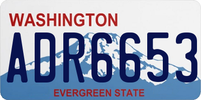 WA license plate ADR6653