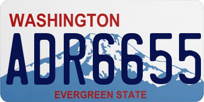 WA license plate ADR6655
