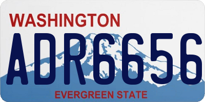 WA license plate ADR6656