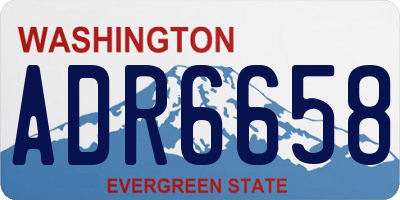 WA license plate ADR6658