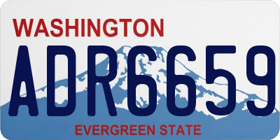 WA license plate ADR6659