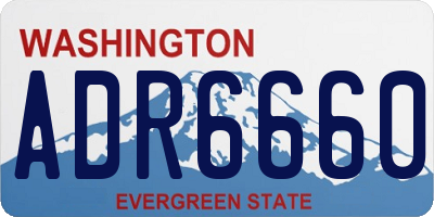 WA license plate ADR6660