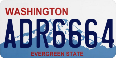 WA license plate ADR6664