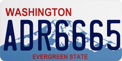 WA license plate ADR6665