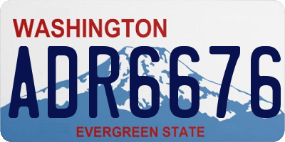 WA license plate ADR6676