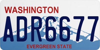 WA license plate ADR6677