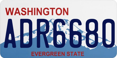 WA license plate ADR6680