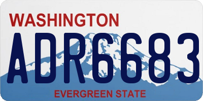WA license plate ADR6683