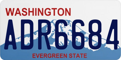 WA license plate ADR6684