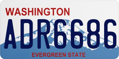 WA license plate ADR6686