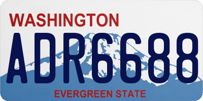 WA license plate ADR6688