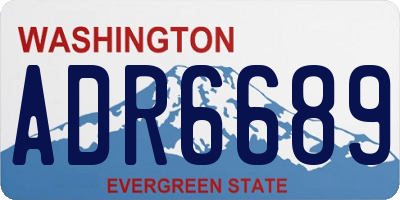 WA license plate ADR6689