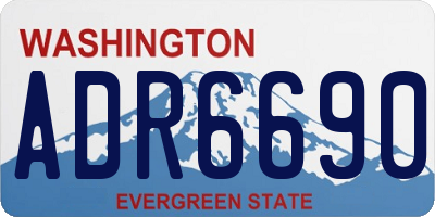 WA license plate ADR6690