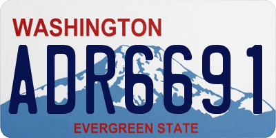 WA license plate ADR6691