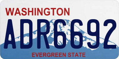 WA license plate ADR6692