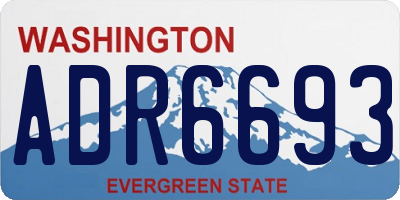WA license plate ADR6693