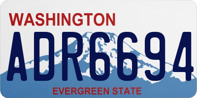 WA license plate ADR6694