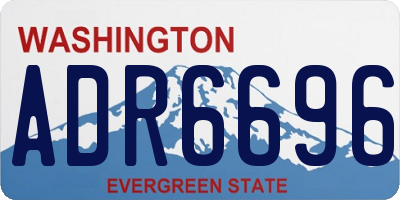 WA license plate ADR6696