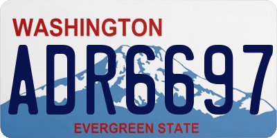 WA license plate ADR6697