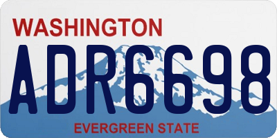 WA license plate ADR6698