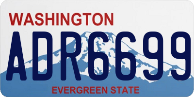 WA license plate ADR6699
