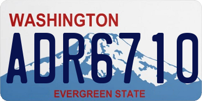 WA license plate ADR6710