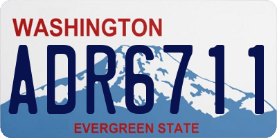 WA license plate ADR6711
